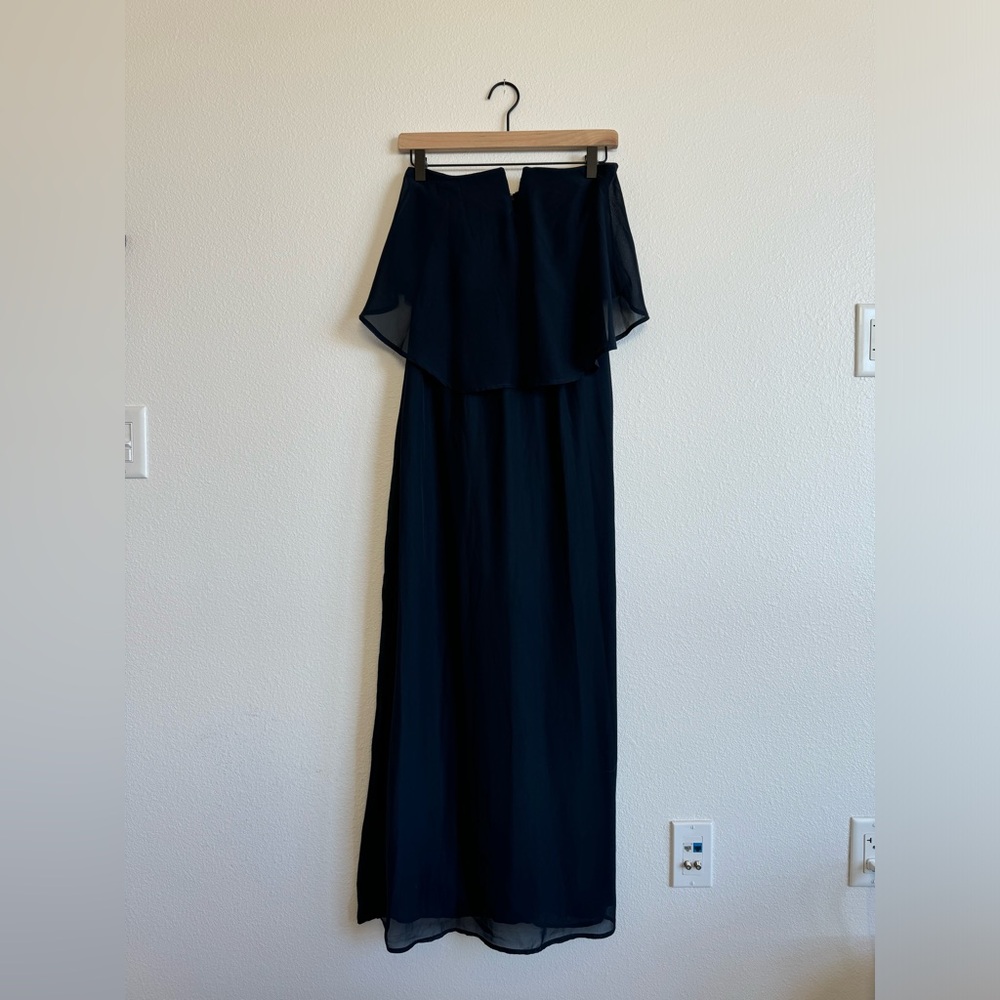 Navy Strapless Dress, Wedding Guest